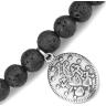 Купить браслет из лавы и гематита Everiot Select LNS-2196 c подвеской, Девой Марией и крестом оптом от 720 руб.