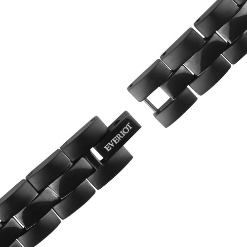 Купить магнитный браслет мужской из стали Everiot SB-MJ-024QD черного цвета оптом от 1 190 руб.