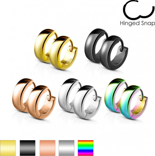 Купить серьги-кольца TATIC SE2003-W из стали с разноцветным отливом оптом от 450 руб.