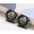 Купить стальные серьги-кольца (бублики) Everiot SE-XP-1461-BK черные оптом от 480 руб.