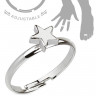 Купить безразмерное незамкнутое кольцо для пальцев ног/на фалангу TATIC R-A039 со звездой оптом от 290 руб.