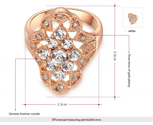 Купить кольцо ROZI RG-50315B с прозрачными кристаллами оптом от 520 руб.