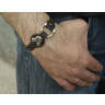 Купить кожаный браслет мужской Scappa D-300 черный оптом от 730 руб.