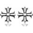 Купить мужские серьги-гвоздики "Кресты" Everiot SE-ZS-1803 стальные оптом от 620 руб.
