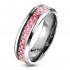 Купить женское кольцо из титана Spikes R-TI-4370 с розовой карбоновой вставкой оптом от 590 руб.