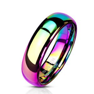 Разноцветное кольцо Lonti R-TU01W из карбида вольфрама c IP покрытием