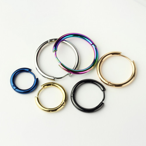 Купить серьги-кольца TATIC SE3065B из стали синие оптом от 470 руб.