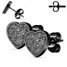 Купить серьги-гвоздики TATIC SEZHT из стали в форме сердца оптом от 420 руб.