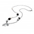 Купить ожерелье из стали с подвесками "Сердце и жемчуг" Everiot AAB-21NSLD  оптом от 2 230 руб.