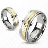 Купить кольцо из титана Spikes R-TM-3137 с ребристым декором оптом от 570 руб.