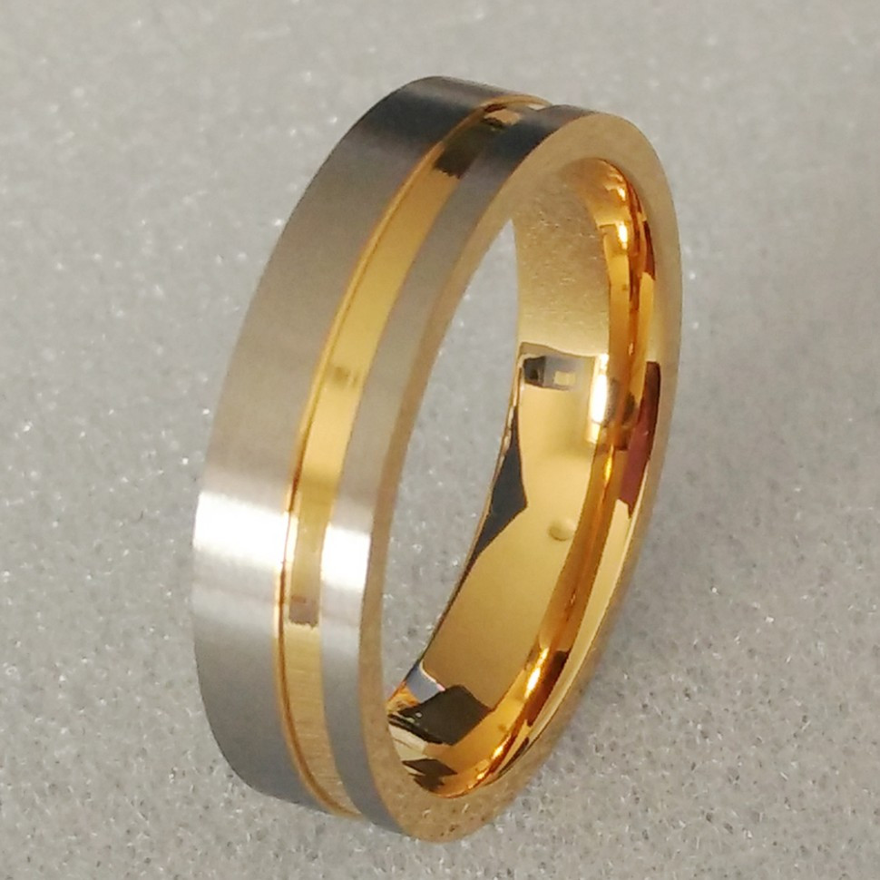 Купить кольцо из титана Lonti TIR-001M с золотистым покрытием оптом от 930 руб.