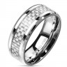 Купить кольцо из стали Spikes R-M2314 с карбоновой вставкой оптом от 550 руб.