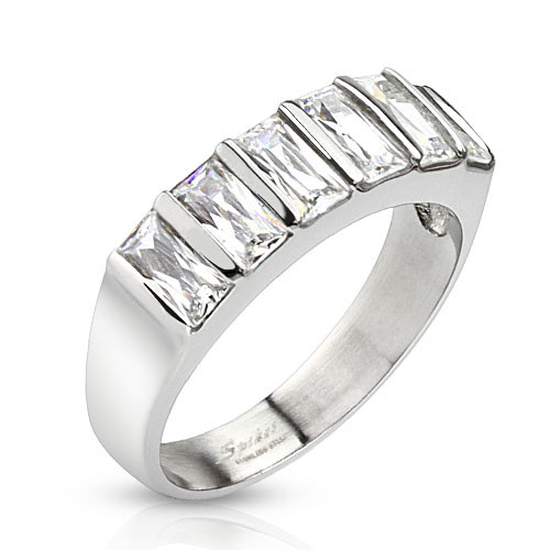 Купить кольцо из стали Spikes R-D2137 с фианитами оптом от 2 220 руб.