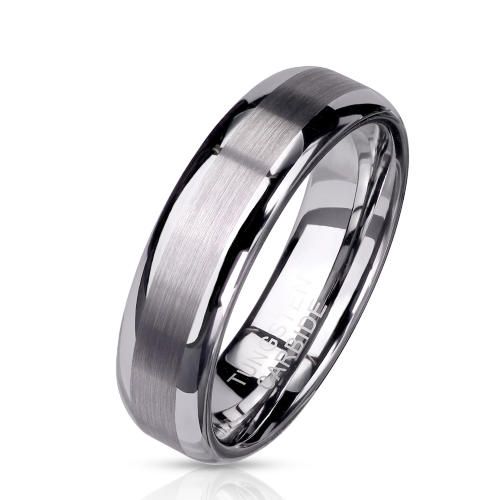 Купить кольцо Lonti R-TU02 из карбида вольфрама с матовой полоской оптом от 1 200 руб.
