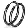 Купить серьги-кольца TATIC SE3065K из стали черные оптом от 530 руб.