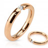 Купить кольцо для помолвки из стали Spikes R-M3098 с фианитом оптом от 490 руб.