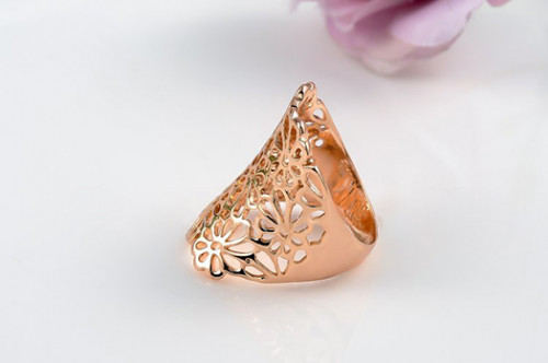 Купить кольцо ROZI RG-54290B с цветочным узором оптом от 590 руб.