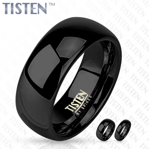 Купить кольцо Tisten из титан-вольфрама (тистена) R-TS-004 с черным покрытием оптом от 870 руб.