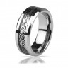 Купить кольцо из карбида вольфрама Lonti RTG-0034 с орнаментом "Кельтский дракон" оптом от 1 110 руб.