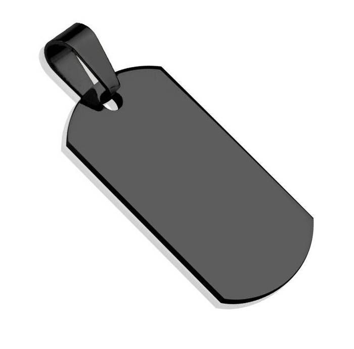 Купить мужской кулон под гравировку AL-SSP-2660 из стали в форме армейского жетона оптом от 500 руб.