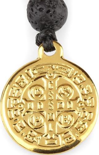 Купить четки 33 бусины Everiot Select LNS-2204 из лавы с медальоном Святого Бенедикта оптом от 670 руб.