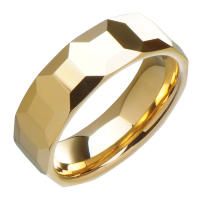 Мужское кольцо из карбида вольфрама MRJ-RTN067-13 золотистое