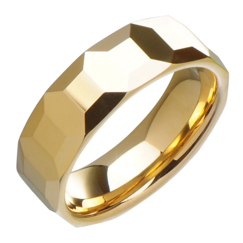 Купить мужское кольцо из карбида вольфрама MRJ-RTN067-13 золотистое оптом от 4 590 руб.