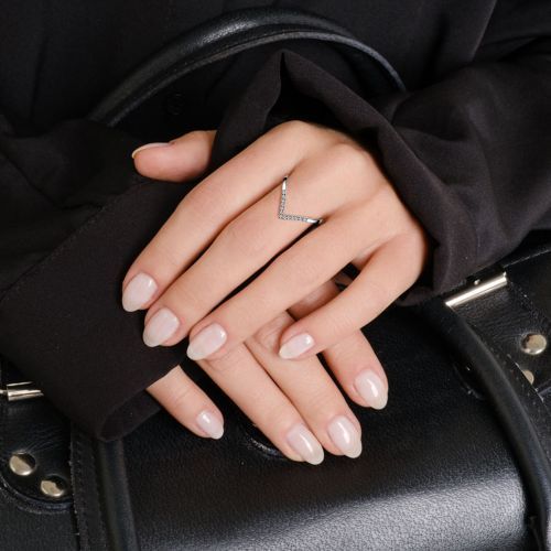 Купить женское V-образное кольцо из ювелирной стали TATIC RSS-7720 с дорожкой фианитов оптом от 800 руб.