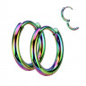 Купить серьги-кольца стальные TATIC SE3065W с переливом оптом от 550 руб.