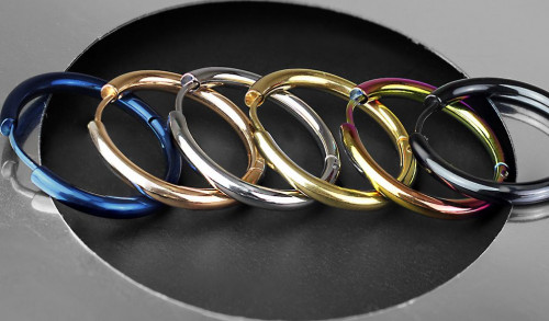 Купить серьги-кольца стальные TATIC SE3065W с переливом оптом от 550 руб.