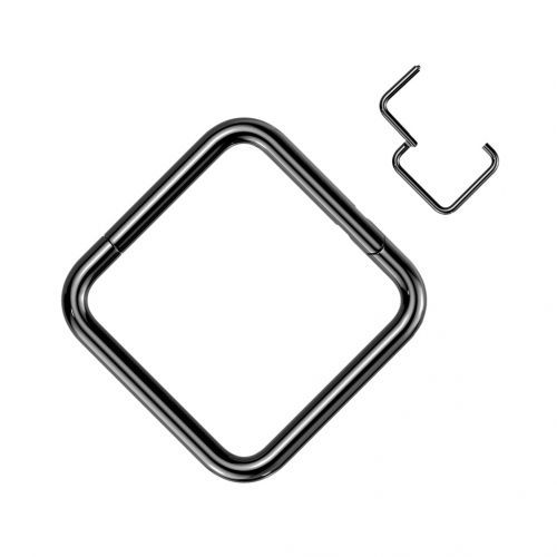 Купить пирсинг кольцо кликер из титана PiercedFish RHT27 квадратной формы оптом от 530 руб.