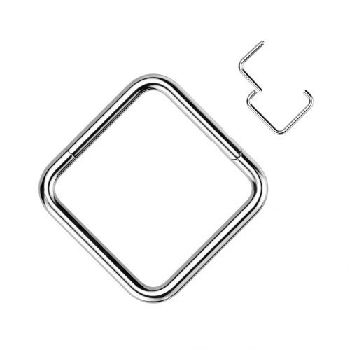 Купить пирсинг кольцо кликер из титана PiercedFish RHT27 квадратной формы оптом от 530 руб.