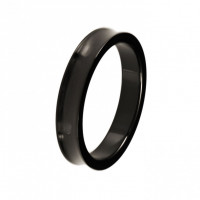 Черное вогнутое кольцо из титана Lonti TI-0142R