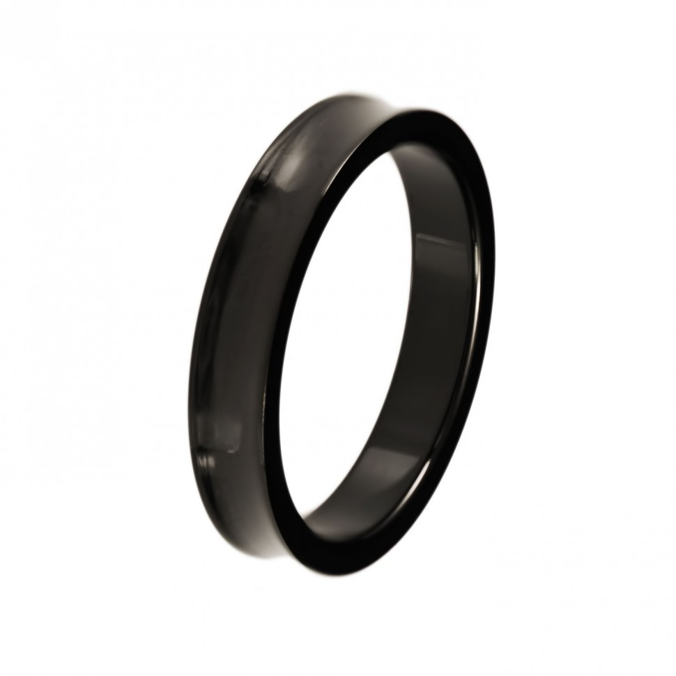 Купить черное вогнутое кольцо из титана Lonti TI-0142R оптом от 1 070 руб.