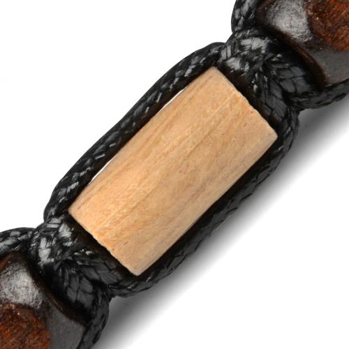 Купить плетеный браслет ручной работы в стиле Шамбала Everiot Select LNS-3127 из деревянных бусин оптом от 1 490 руб.