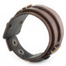 Купить кожаный браслет мужской Scappa NY-430-BR коричневый с объемным декором оптом от 1 040 руб.