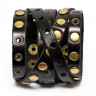 Купить кожаный браслет мужской Scappa M-508 черный оптом от 1 020 руб.