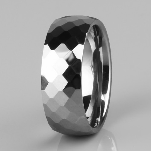 Купить кольцо из вольфрама Lonti RTG-0101-ST для пар, с геометрическими гранями оптом от 880 руб.