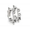 Купить серьги-кольца с шипами из стали TATIC SSE-026 овальной формы оптом от 600 руб.