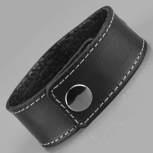 Купить кожаный браслет мужской Scappa G-62-BK черный с металлическим декором оптом от 640 руб.