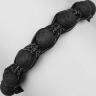 Купить черный плетеный браслет Шамбала ручной работы Everiot Select LNS-3128 из лавы (базальта) оптом от 530 руб.