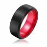 Купить кольцо из стали TATIC RSS-0015 черное матовое, с красным покрытием внутри оптом от 610 руб.