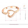 Купить кольцо ROZI RG-77160B с сердечком оптом от 410 руб.