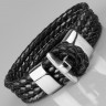Купить черный мужской браслет из кожи Everiot Select LNS-5015 оптом от 1 360 руб.