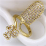Купить кольцо на фалангу Everiot RG-XP-25747 золотистого цвета с фианитами оптом от 730 руб.