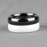 Купить черное кольцо из керамики Everiot RCM-0002 парное, обручальное оптом от 550 руб.