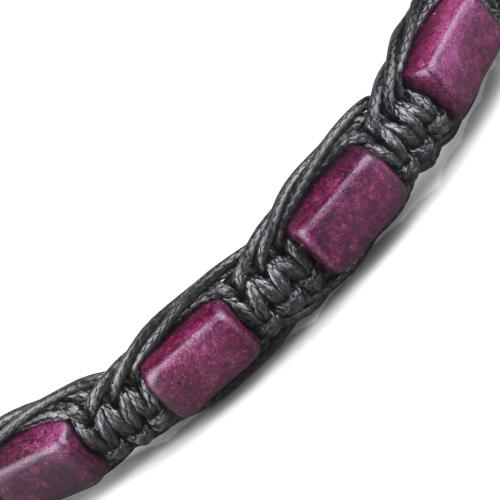 Купить плетеный браслет ручной работы в стиле Шамбала Everiot Select LNS-3130 из керамических бусин оптом от 610 руб.