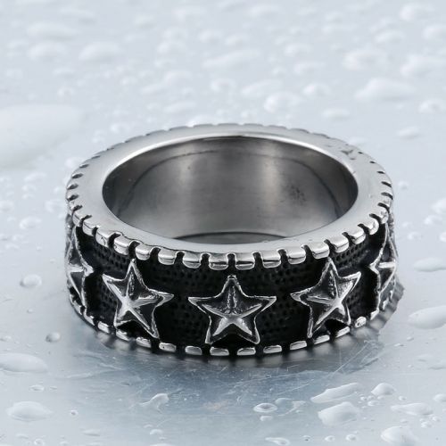 Купить мужское кольцо "Звезды" из стали Everiot SR-BR-397 оптом от 670 руб.