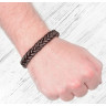 Купить коричневый кожаный браслет мужской Everiot BC-MJ-1575 в форме косы оптом от 1 140 руб.
