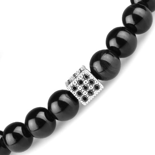 Купить женский браслет Everiot Select LNS-2211 из черного агата  оптом от 540 руб.